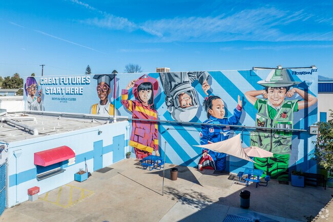 Murals can be found throughout Tustin, such as the one at the Boys & Girls Clubs of Tustin.