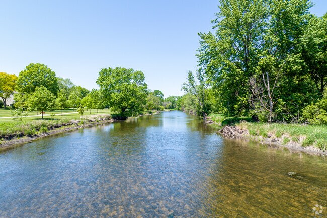 The DuPage River runs right through the Brush Hill neighborhood.
