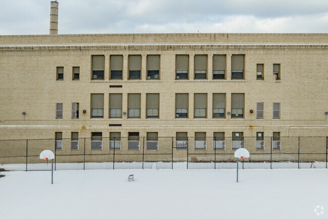 Students at Saint Benedict the Moor School of Pittsburgh can use the basketball court.