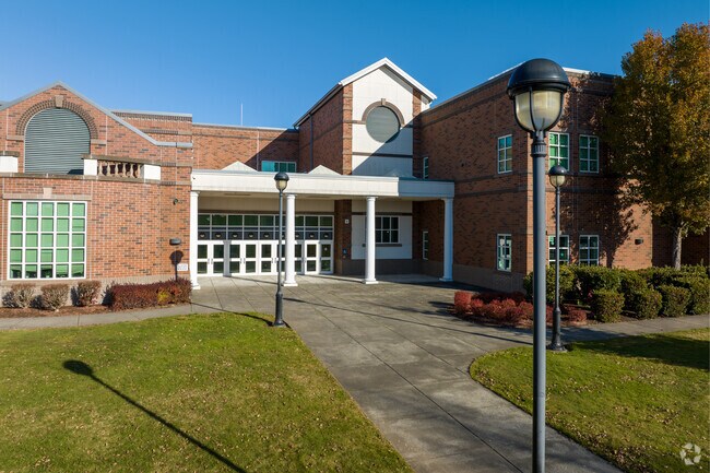 The entrance to the auditorium of the Jefferson Middle School.