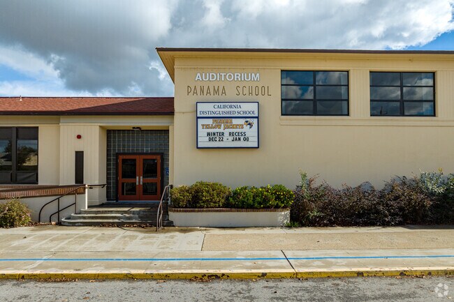 The marquee at Panama Elementary keeps students and parents up to date.
