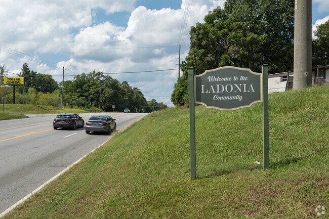 Ladonia residents often comute to Columbus, Georgia via Highway 80.