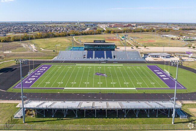 Slayter Creek Middle School has a large football stadium.