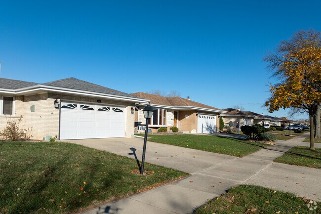 Ranch-style homes line the streets of Emerson Place.