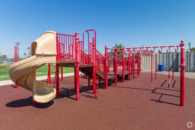 Balboa Elementary's playground features multiple jungle-gyms.