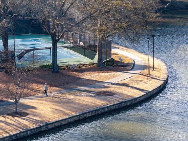 Enjoying a solo walk around Martin's Lake in Rowell, GA.