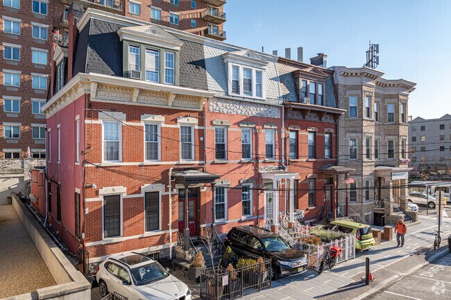Low-rise historic buildings turned into condominiums are common in Union City.