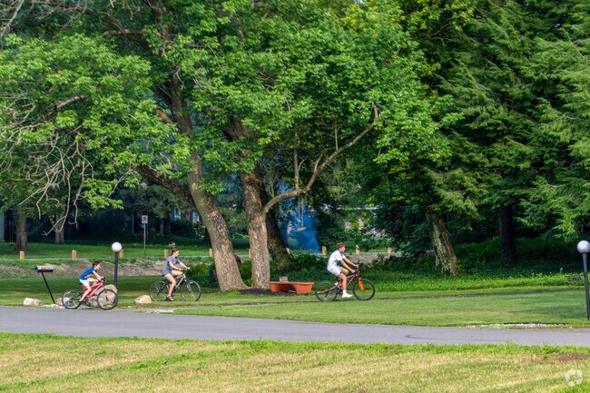Vinton Woods is a safe place for children to ride their bikes.