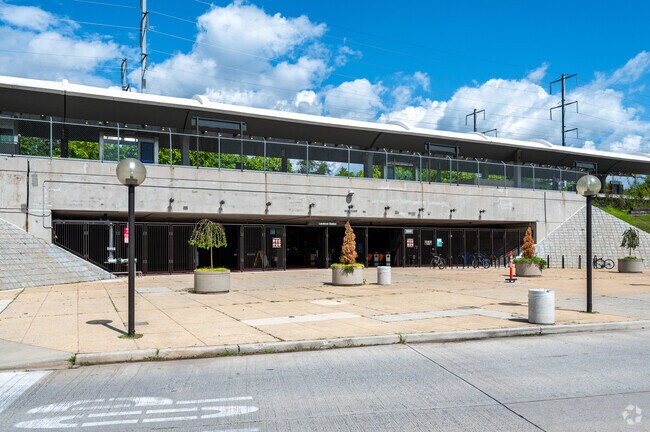 The Landover metro stop runs blue and orange line trains going into DC.