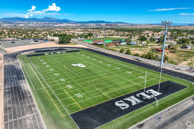 Pojoaque High School's football field.