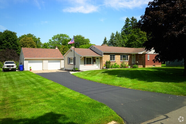 Ranch homes are common in the Brockport neighborhood.
