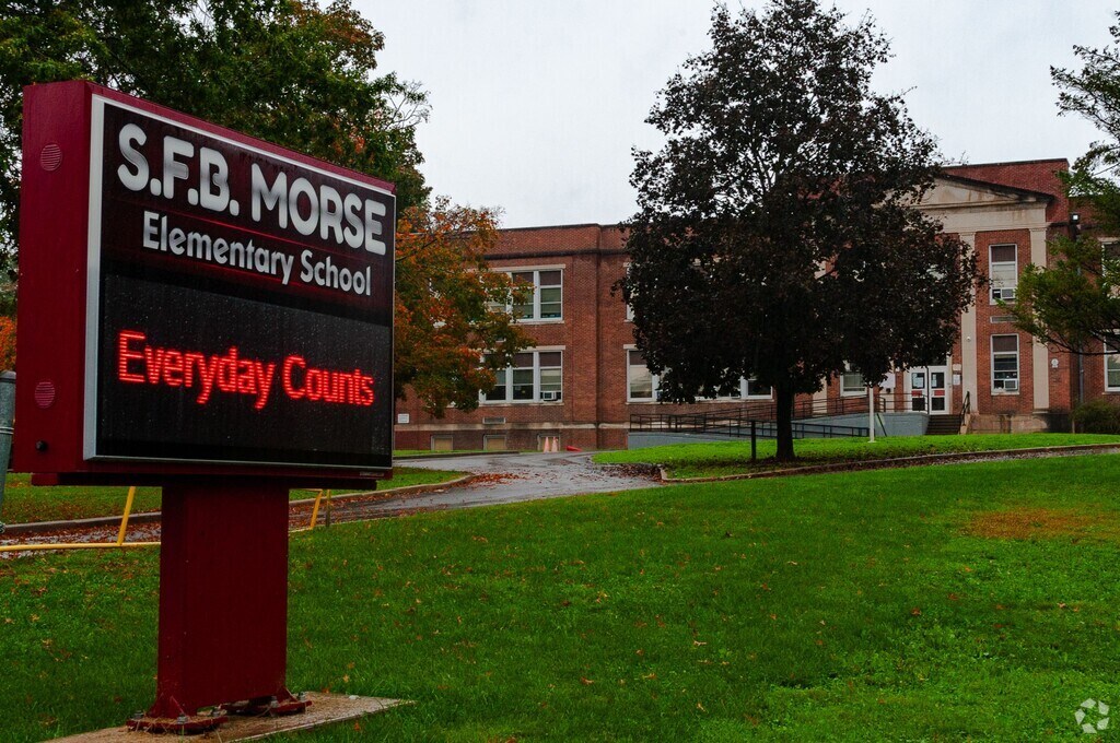 View of the Morse Elementary School sign located in Poughkeepsie NY.