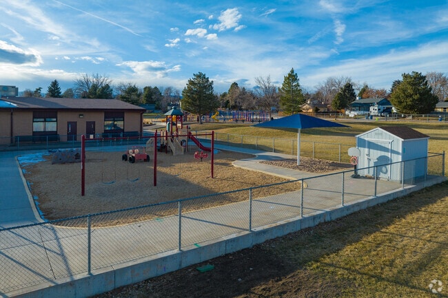 Columbine Hills Elementary School offers two playground sets for students.