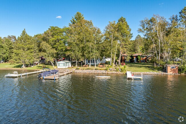 Most homes on Big Lake have docks for easy water access.