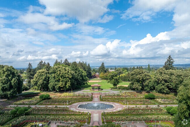 Peninsula Park has a stunning and vast rose garden.