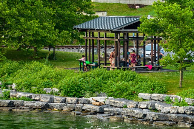 Residents of Northeast Ithaca can come have a picnic on the lake in one of many pavilions.