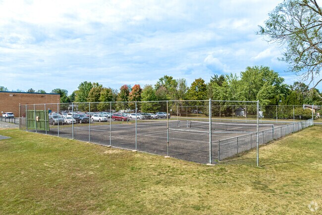 Two tennis courts are a part of the playground at North Hudson Elementary.