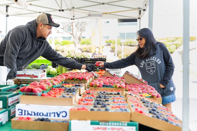 Locals find fresh fruit at the Baldwin Park Farmers Market.