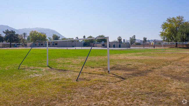 The soccer field Highland Elementary is a great place for students to enjoy the outdoors.