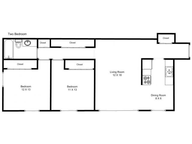 2 Bedroom Garden Level