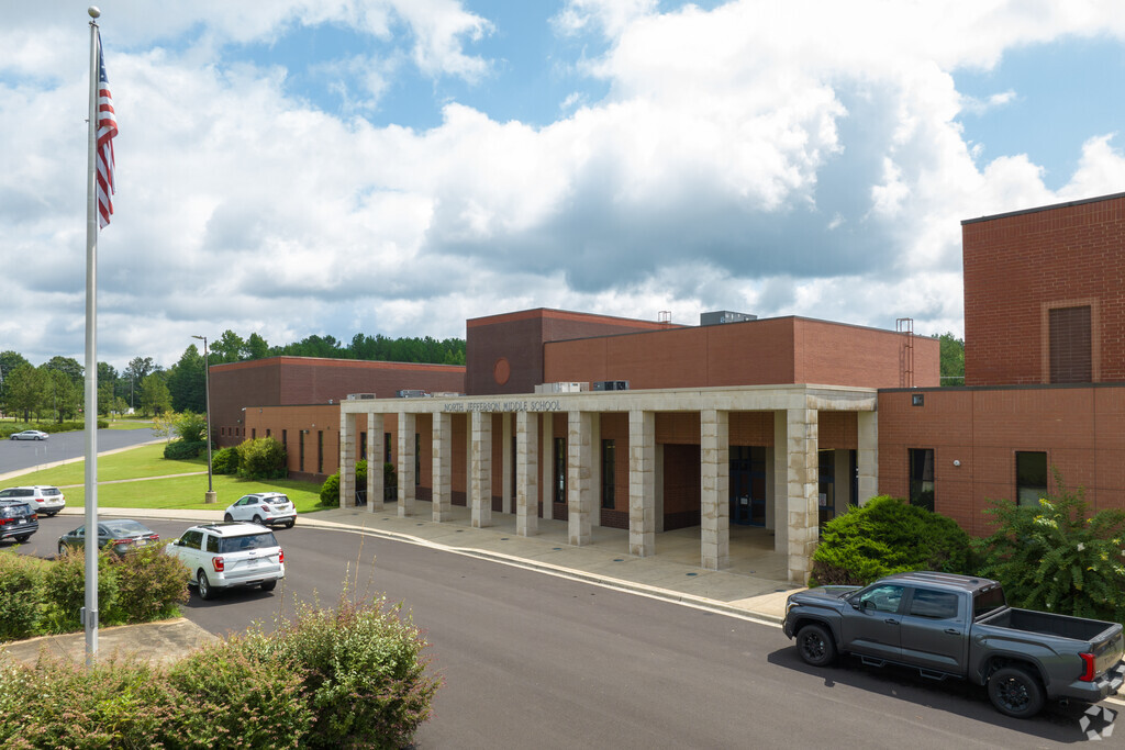 North Jefferson Middle School is located at 8350 Warrior-Kimberly Rd, Kimberly, AL 35091.