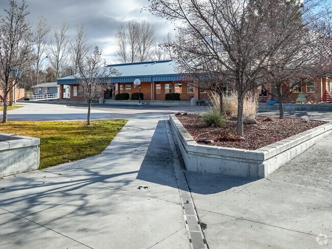 Meridian Academy sidewalks.