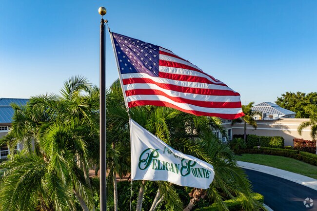 The Pelican Pointe community offers a country club ambiance with a tropical twist.