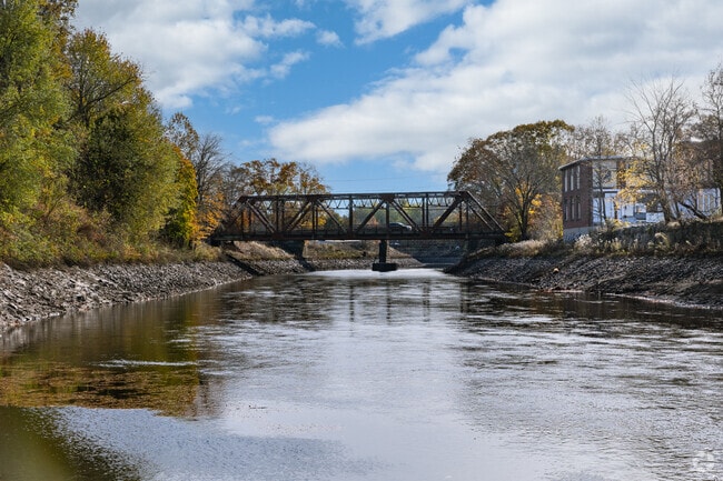 The Blackstone River sits at the western border of the North End neighborhood.