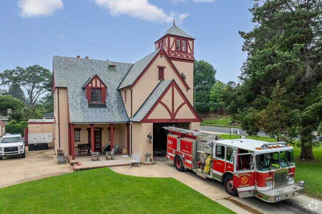Beautiful architecture lines Caddo Heights/South Highlands, including the local fire station.