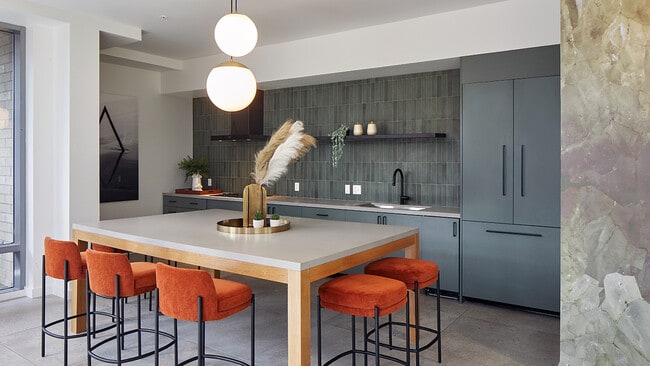 Apartment community Eco Lounge Lounge at Griffis South Waterfront in Portland, Oregon.