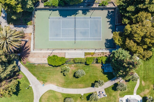 In Spreckels, California get in a game of tennis at Spreckels Memorial Park