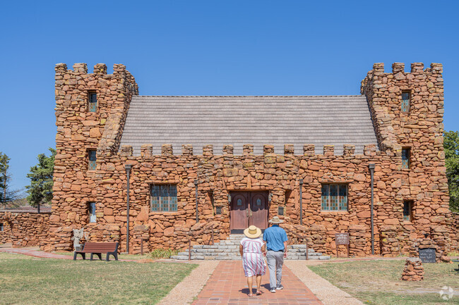 Locals can visit the beautiful chapel at the Holy City of the Wichitas, just a short drive.