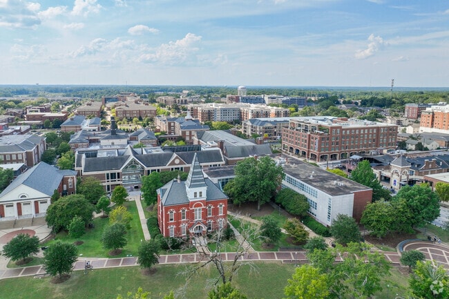 Many residents in Downtown Auburn attend or work at Auburn University.