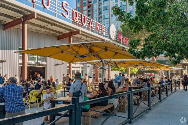 The San Pedro Market is the best place for outdoor dining in Downtown San Jose.