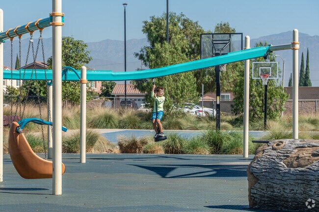 Your kids will love the playground at Los Serranos Park.