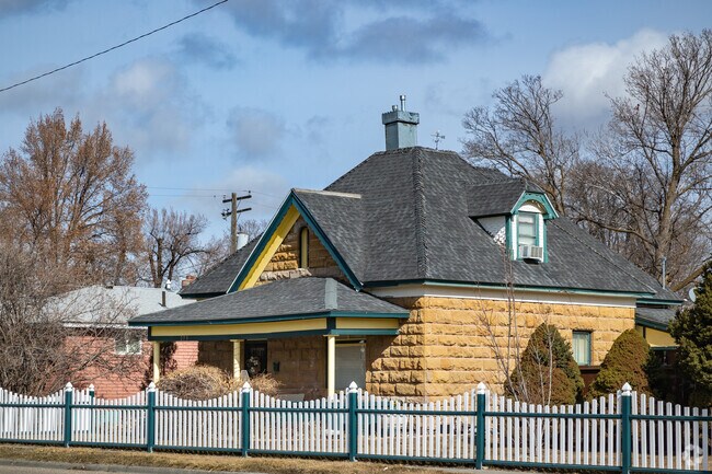 Find sturdy stone cottages and bungalows in downtown Blackfoot.
