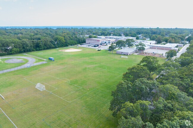 Kreamer Street Elementary in Bellport shares fields with Bellport Middle School.