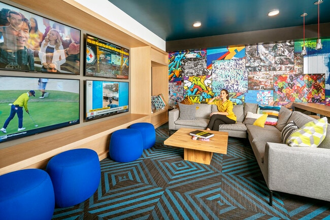 Hand Painted Murals and Industrial Accents