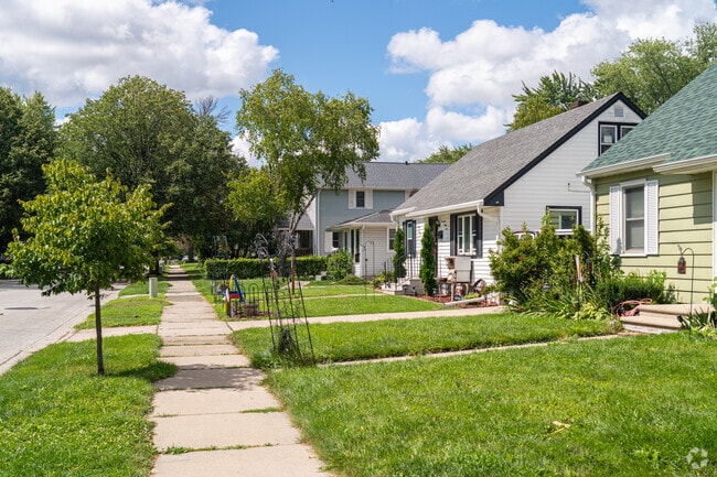 Well-maintained yards line the streets of Green Bay's Olde Norwood neighborhood.
