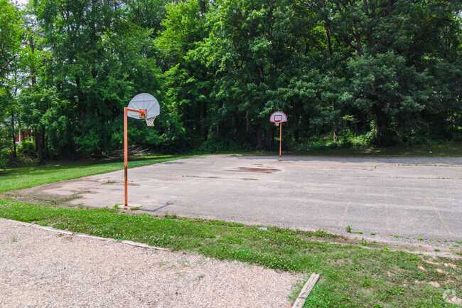 Basketball courts at Robert Frost Elementary School in Greenbelt.
