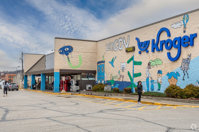 Westside Covington residents can drive or take the bus to pick up groceries at Kroger.