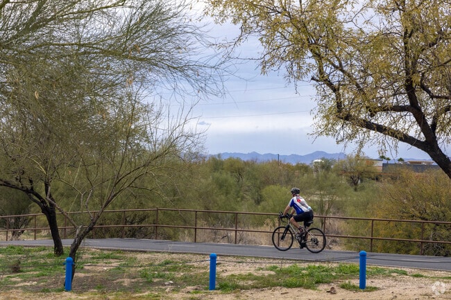 Locals love cycling and walking on the Rillito River path.