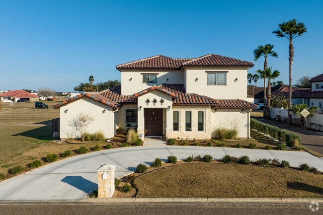 New traditional spanish style homes are found in south area of the city of Weslaco.