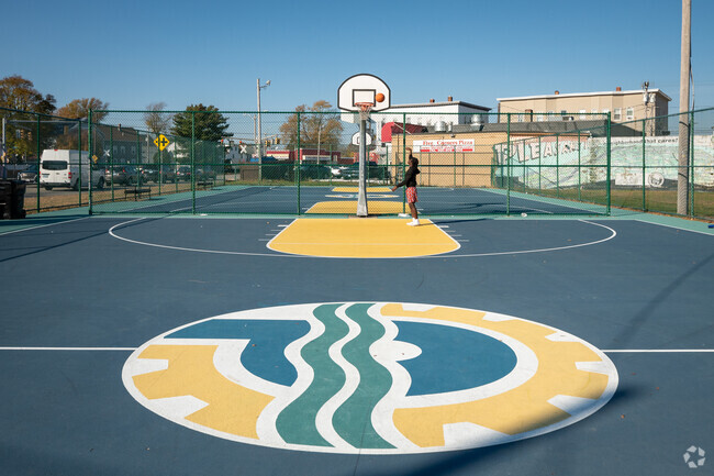 A nice basketball court at John St. in Pawtucket.
