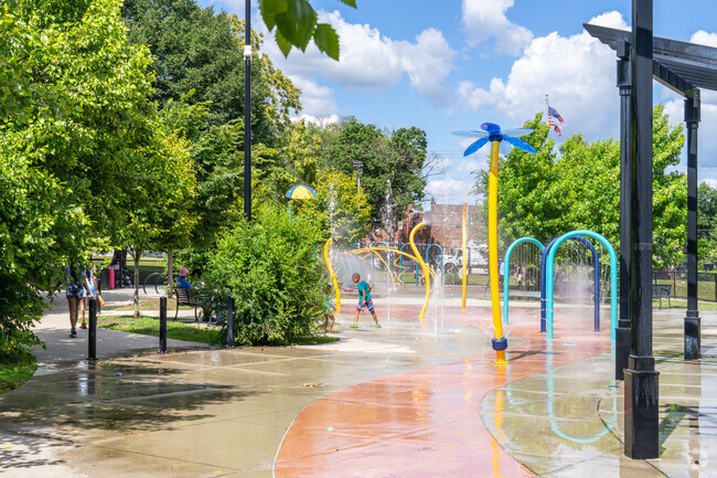The splash park at Finley Recreation Center is a popular place to cool off on hot summer days.