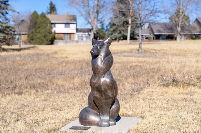 Find art sculptures in and around the Indian Hills neighborhood.