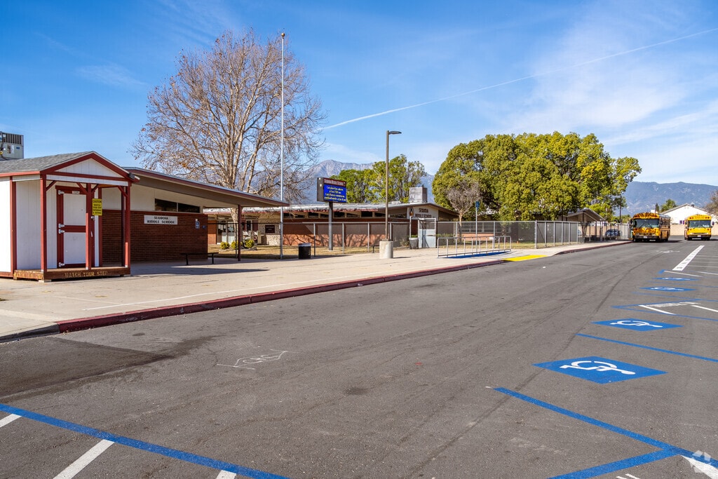Step into Sequoia Middle School through its inviting entrance.