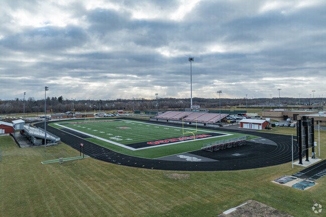 Muskego High School has a beautiful football field for Wind Lake students.