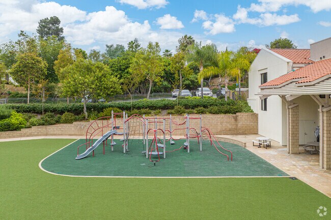 The playground is just outside the Christ Lutheran School for kids to play.