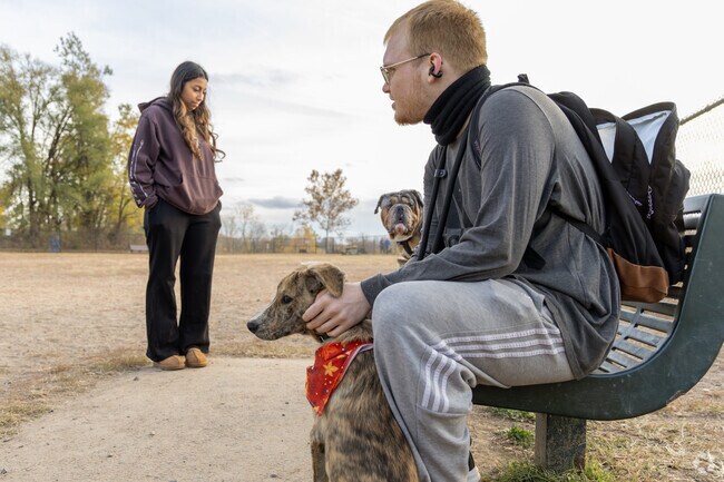 Pets in Elderberry Pond love making new friends at Falls Township Dog Park.